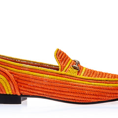 JADIDA RAFIA ORANGE LOAFERS | image 3