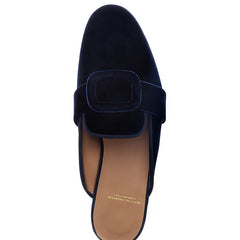 SAVOY VELOUR NAVY MULES | image 4