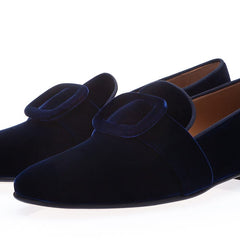 SAVOY VELOUR NAVY SLIPPERS Slippers Superglamourous | image 1