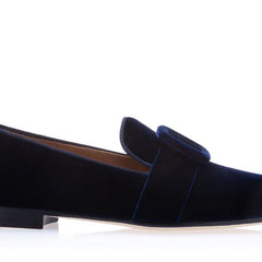 SAVOY VELOUR NAVY SLIPPERS Slippers Superglamourous | image 3