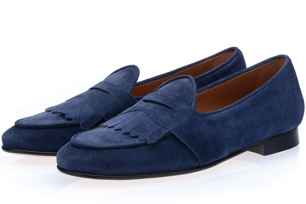 TANGERINE 10 GORAIN NAVY BELGIAN LOAFERS