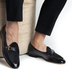 TANGERINE 12 CORDOVAN BLACK BELGIAN LOAFERS | image 6