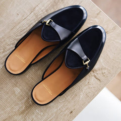 TANGERINE 12 CORDOVAN NAVY MULES Mules Superglamourous | image 9