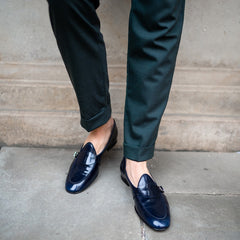 TANGERINE 15.1 BRUSHED NAVY BELGIAN LOAFERS | image 7