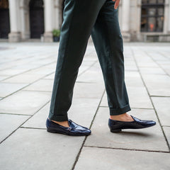 TANGERINE 15.1 BRUSHED NAVY BELGIAN LOAFERS | image 9