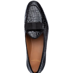 TANGERINE 3 CROCOLUX BLACK BELGIAN LOAFERS | image 4