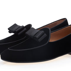 TANGERINE 3 VELOUR BLACK BELGIAN LOAFERS | image 1