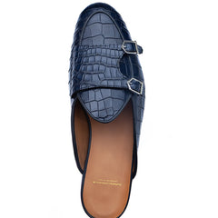 TANGERINE 7 CROCODILE NAVY MULES | image 4