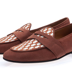 TANGERINE 9.1 VELUKID PECAN BELGIAN LOAFERS | image 1