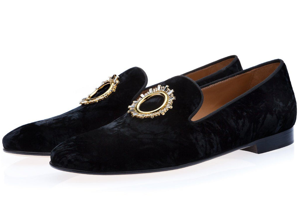 Medusa head velvet loafers hot sale